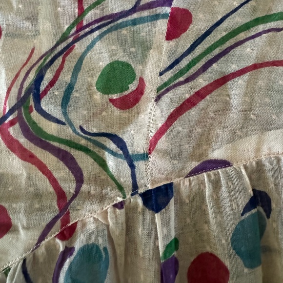 40s VTG Confetti Novelty Print Dress - Picture 8 of 12